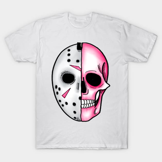 Jason Voorhees Skull T-Shirt by aubdotcom